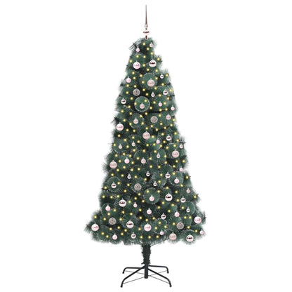 Kunst Kerstboom met Verlichting en Ballenset Groen 240 cm PET