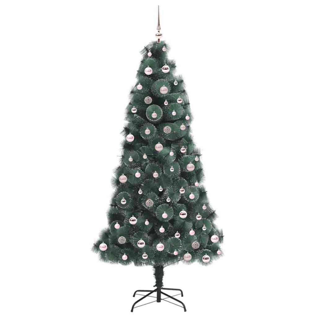 Kunst Kerstboom met Verlichting en Ballenset Groen 240 cm PET
