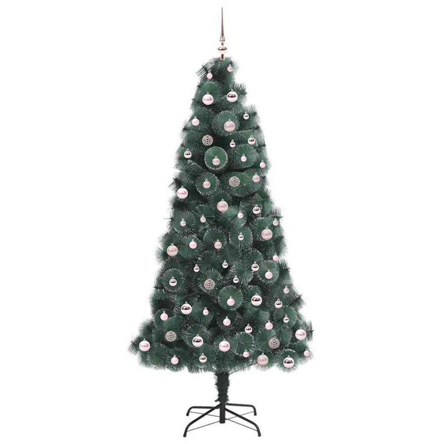 Kunst Kerstboom met Verlichting en Ballenset Groen 240 cm PET