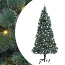 Kunstkerstboom met voorverlichting en ballenset Groen 240 cm