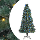 Kunstkerstboom voorverlicht groen 240 cm met ballenset
