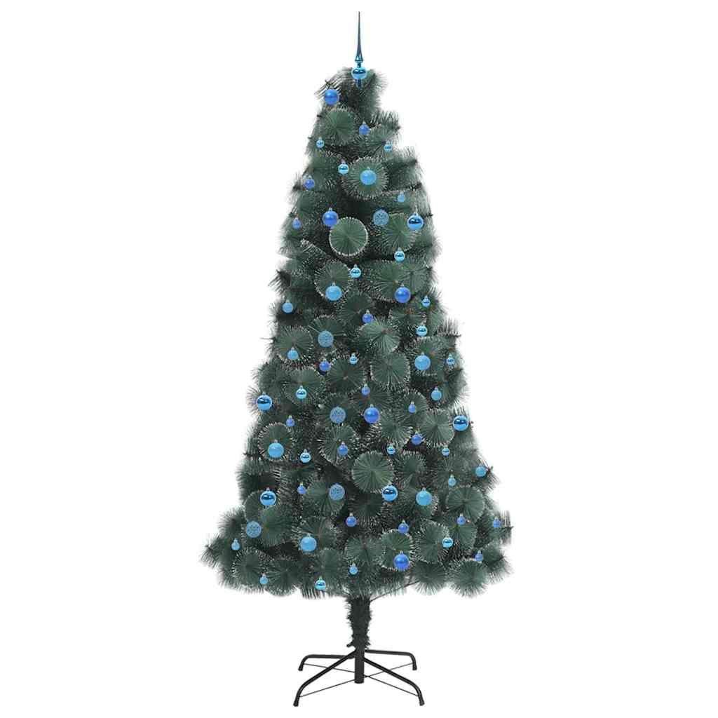 Kunstmatige Voorverlichte Kerstboom met Ballenset Groen 240 cm