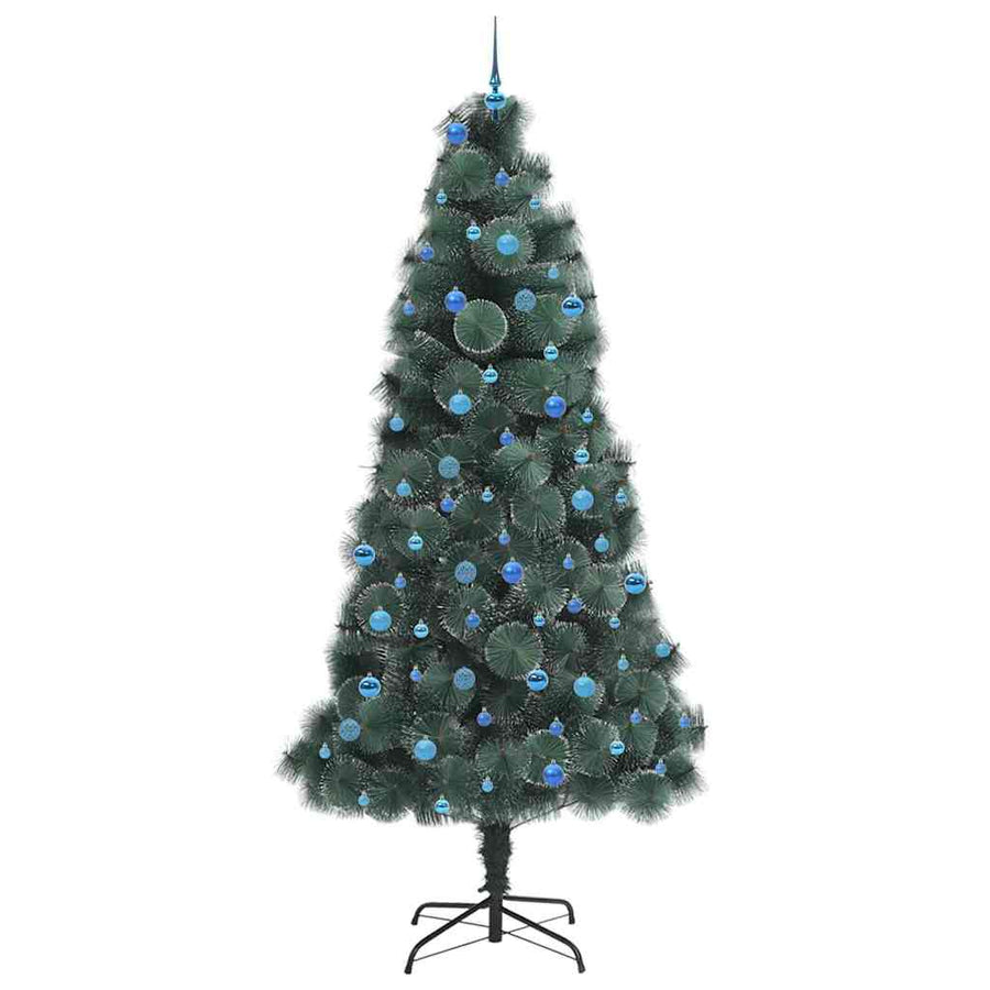 Kunstmatige Voorverlichte Kerstboom met Ballenset Groen 240 cm
