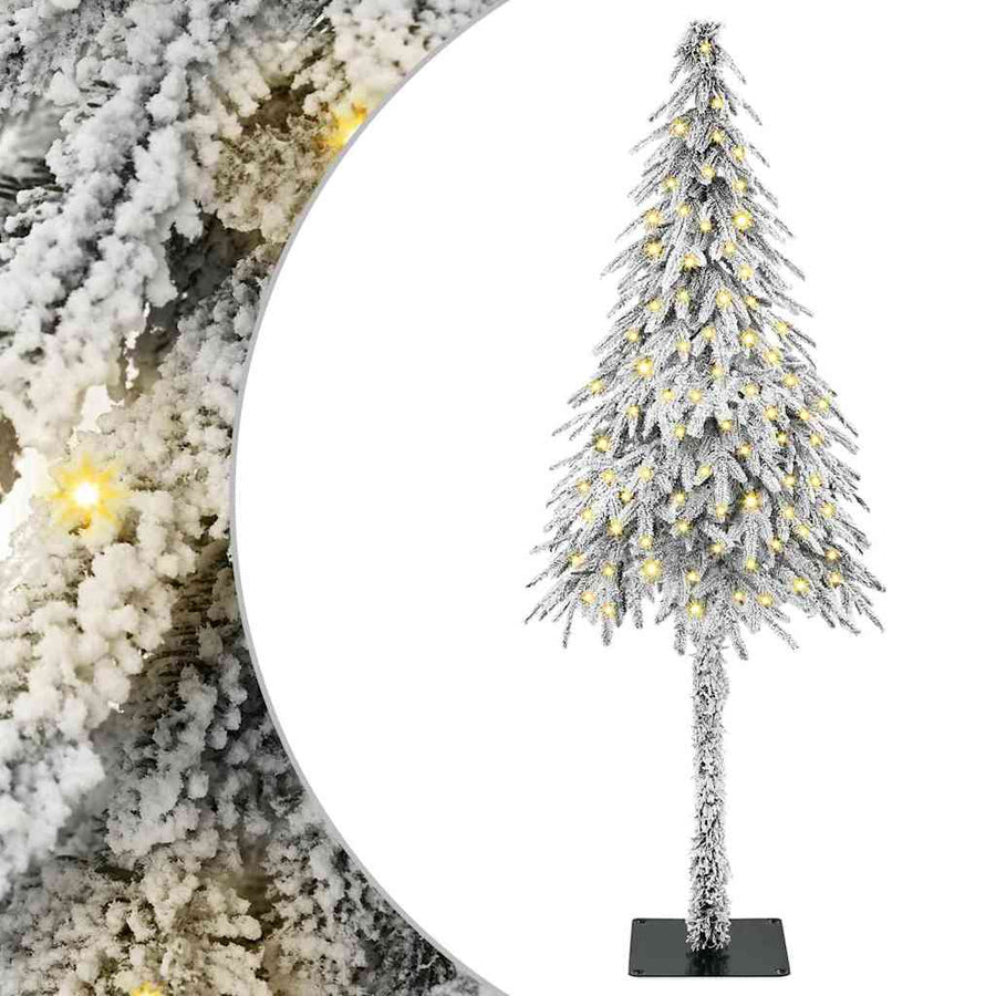 Kerstboom met 150 LED met standaard Wit 120 cm PE en staal