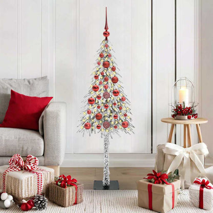 Kerstboom met 150 LED met standaard Wit 120 cm PE en staal