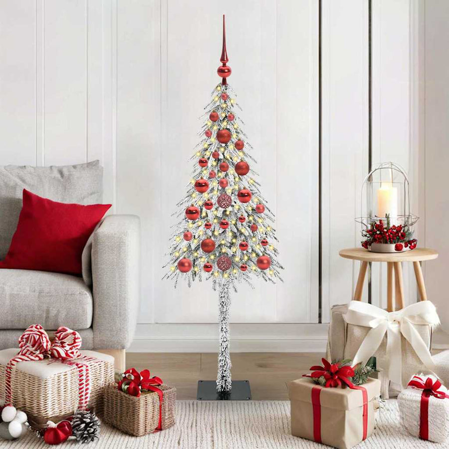 Kerstboom met 150 LED met standaard Wit 120 cm PE en staal