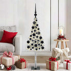Kerstboom wit 120 cm 150 LED stalen standaard