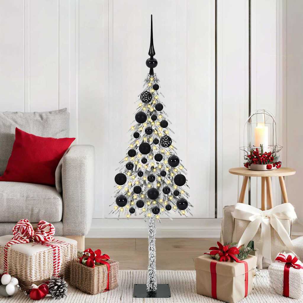 Kerstboom met 150 LED met standaard Wit 120 cm PE en staal