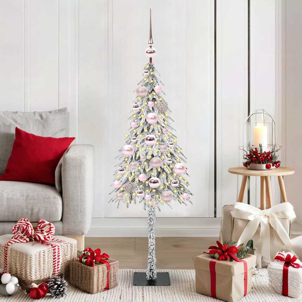 Kerstboom met 150 LED met standaard Wit 120 cm PE en staal