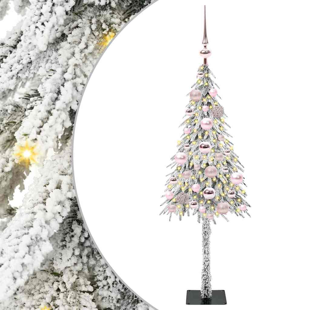 Kerstboom met 150 LED met standaard Wit 120 cm PE en staal