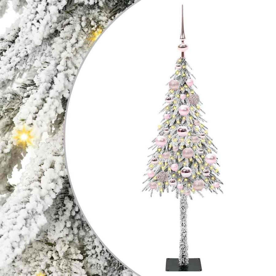 Kerstboom met 150 LED met standaard Wit 120 cm PE en staal