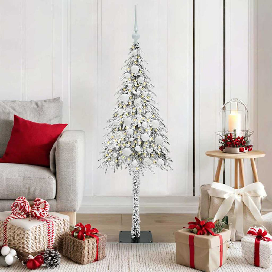 Kerstboom met 150 LED met standaard Wit 120 cm PE en staal
