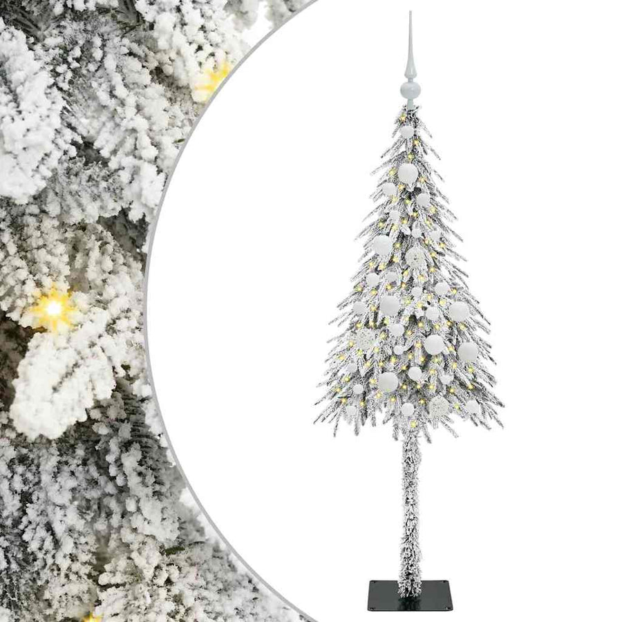Kerstboom met 150 LED met standaard Wit 120 cm PE en staal