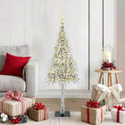 Kerstboom 120 cm wit met 150 warmwit LED