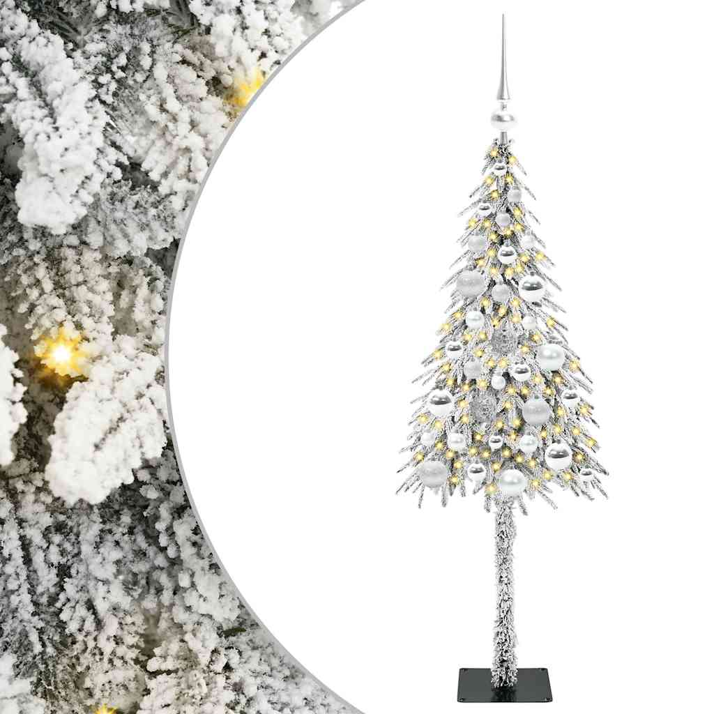 Kerstboom met 150 LED met standaard Wit 120 cm PE en staal