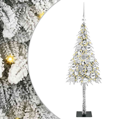 Kerstboom met 150 LED met standaard Wit 120 cm PE en staal