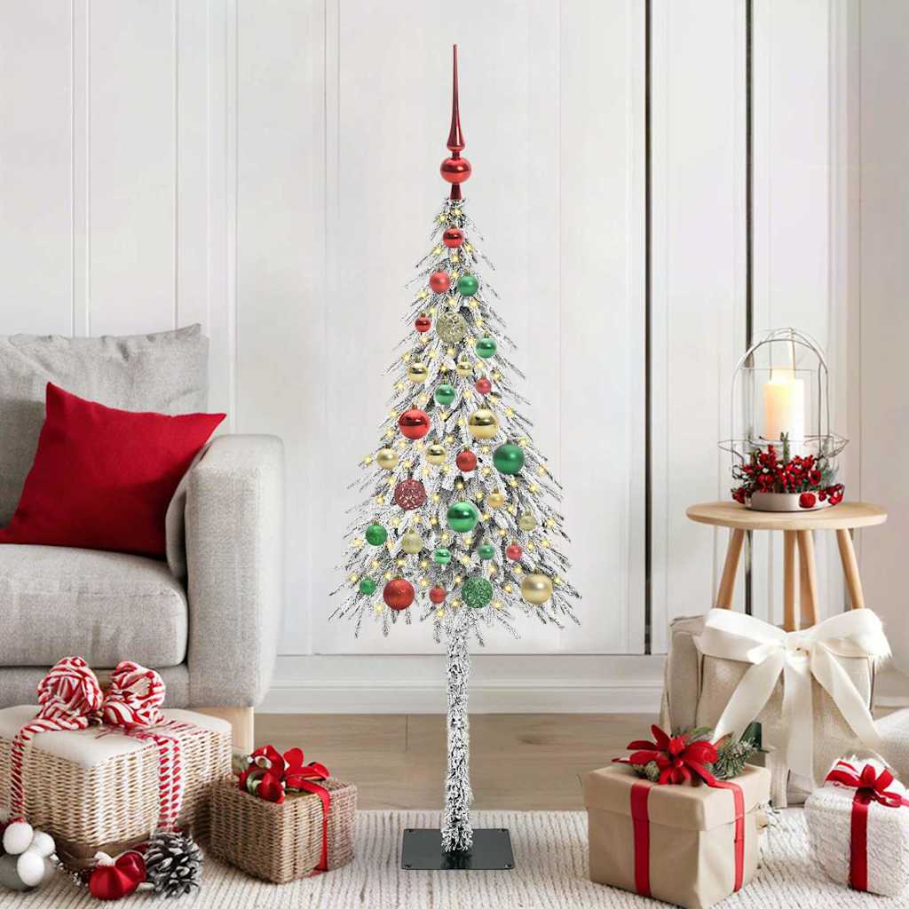 Kerstboom met 150 LED met standaard Wit 120 cm PE en staal