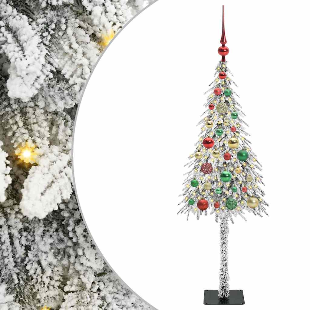 Kerstboom met 150 LED met standaard Wit 120 cm PE en staal