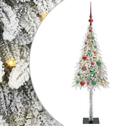 Kerstboom met 150 LED met standaard Wit 120 cm PE en staal