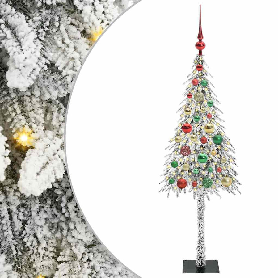 Kerstboom met 150 LED met standaard Wit 120 cm PE en staal
