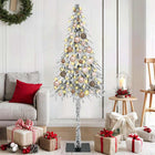 Kerstboom 150 cm wit met 150 LED USB