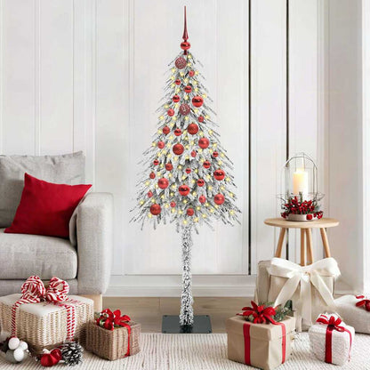 Kerstboom met 150 LED met standaard Wit 150 cm PE en staal