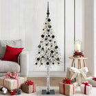Kerstboom 150 cm wit met 150 LED en standaard