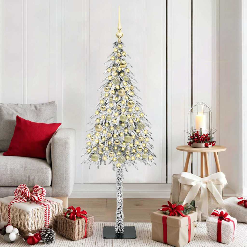 Kerstboom met 150 LED met standaard Wit 150 cm PE en staal