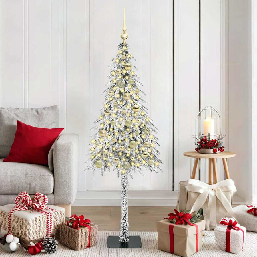 Kerstboom met 150 LED met standaard Wit 150 cm PE en staal
