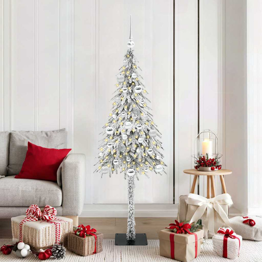 Kerstboom met 150 LED met standaard Wit 150 cm PE en staal