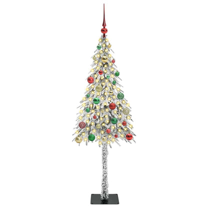 Kerstboom met 150 LED met standaard Wit 150 cm PE en staal