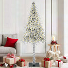 Kerstboom 180 cm met 300 LED wit PE staal