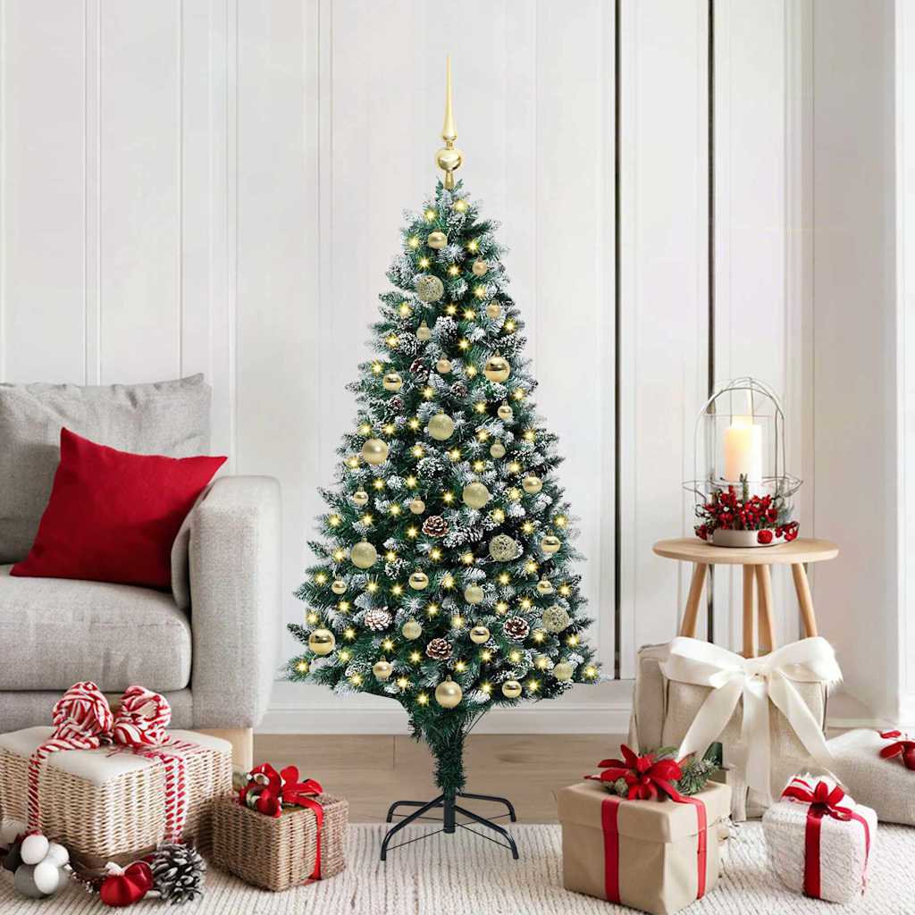 Kunstkerstboom Groen 150 Cm Pvc En Staal En Kunststof 150 x 93 cm