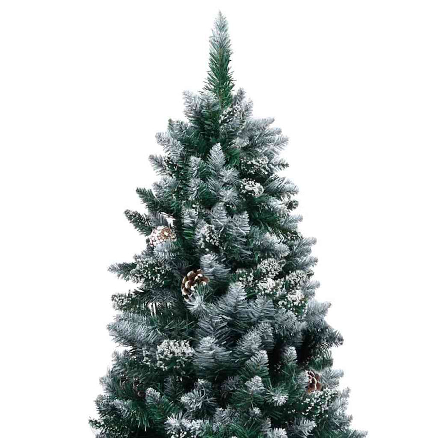 Kunstkerstboom Groen 180 cm PVC en Staal en Kunststof