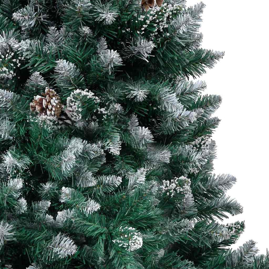 Kunstkerstboom Groen 180 cm PVC en Staal en Kunststof