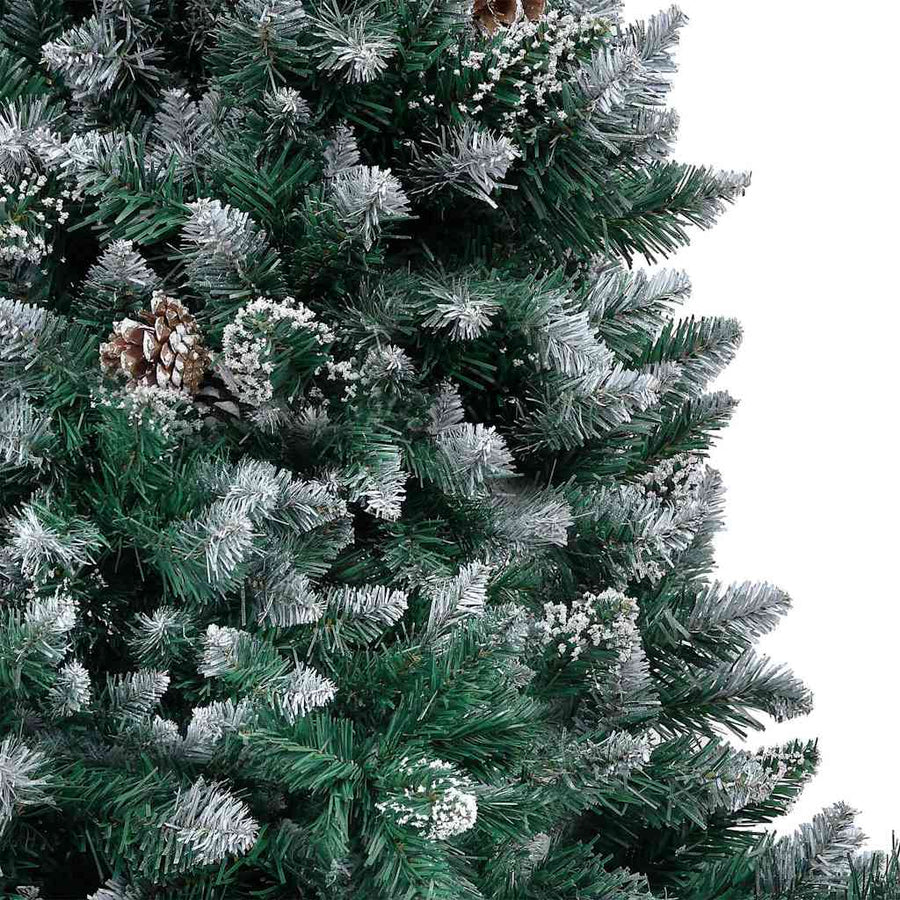 Kunstkerstboom Groen 180 cm PVC en Staal en Kunststof
