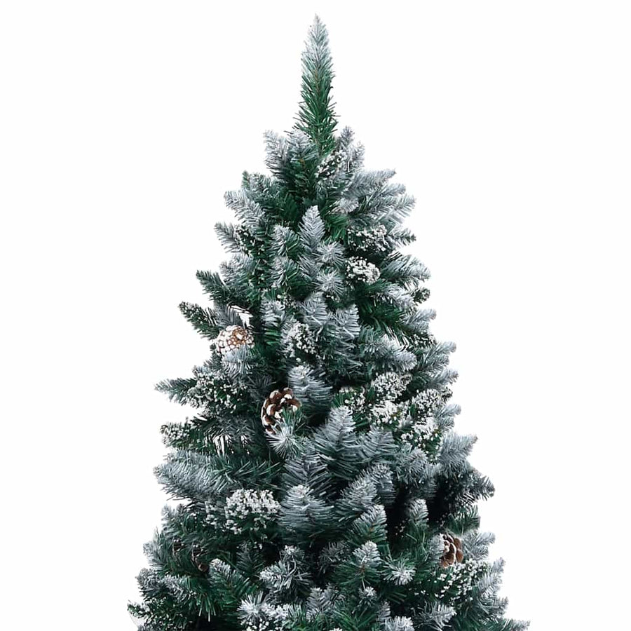 Kunstkerstboom Groen 180 cm PVC en Staal en Kunststof