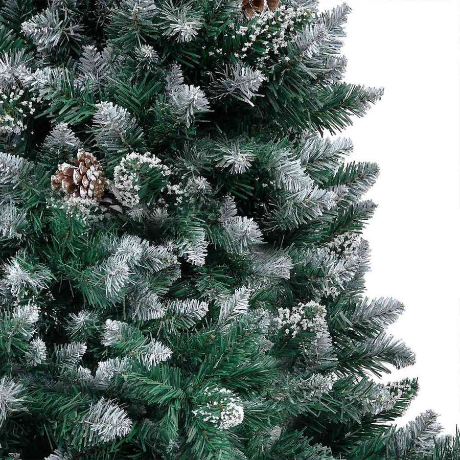 Kunstkerstboom Groen 180 cm PVC en Staal en Kunststof