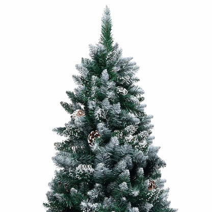Kunstkerstboom Groen 180 cm PVC en Staal en Kunststof