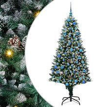 Kunstkerstboom Groen 180 cm PVC en Staal en Kunststof