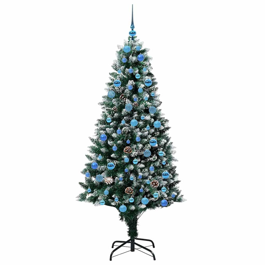 Kunstkerstboom Groen 180 cm PVC en Staal en Kunststof