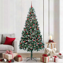 Kunstkerstboom Groen 210 cm PVC en Staal en Kunststof