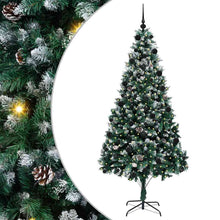 Kunstkerstboom Groen 210 cm PVC en Staal en Kunststof
