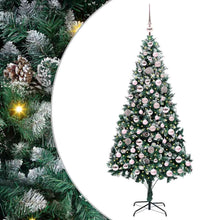 Kunstkerstboom Groen 210 cm PVC en Staal en Kunststof