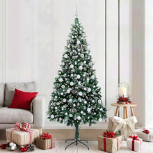 Kunstkerstboom Groen 210 cm PVC en Staal en Kunststof