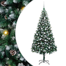 Kunstkerstboom Groen 210 cm PVC en Staal en Kunststof