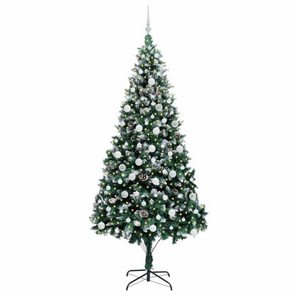 Kunstkerstboom Groen 210 cm PVC en Staal en Kunststof