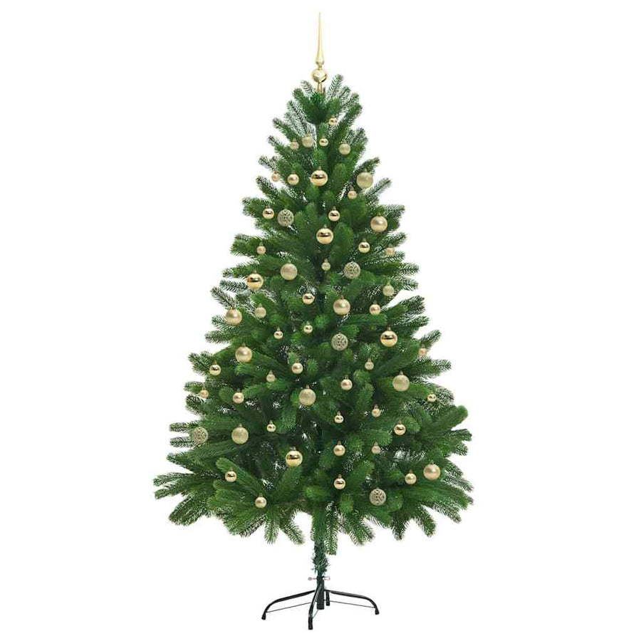 Kunstkerstboom Groen 210 cm PVC en Staal en Plastic