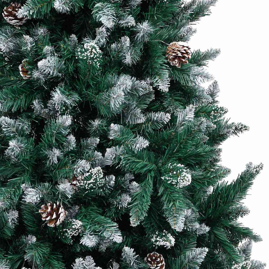 Kunstkerstboom Groen 210 cm PVC en Staal en Kunststof
