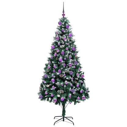 Kunstkerstboom Groen 210 cm PVC en Staal en Kunststof